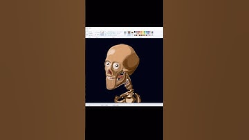 Art in paint mewing girl #art #microsoftpaint #anatomy #anatomy #skeleton