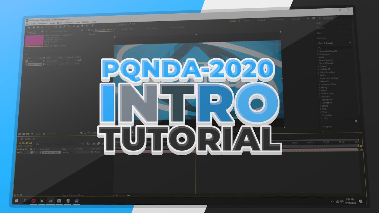 How To Make a 2D Intro in After Effects - 2020 Tutorial - YouTube