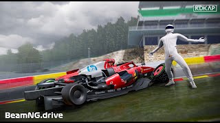 Formula Car Aquaplaning Crashes #2 | BeamNG.drive screenshot 5