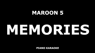 Maroon 5 - Memories - Piano Karaoke [4K]