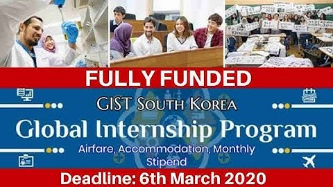 Global Internship Program South Korea 2020 (Fully Funded)