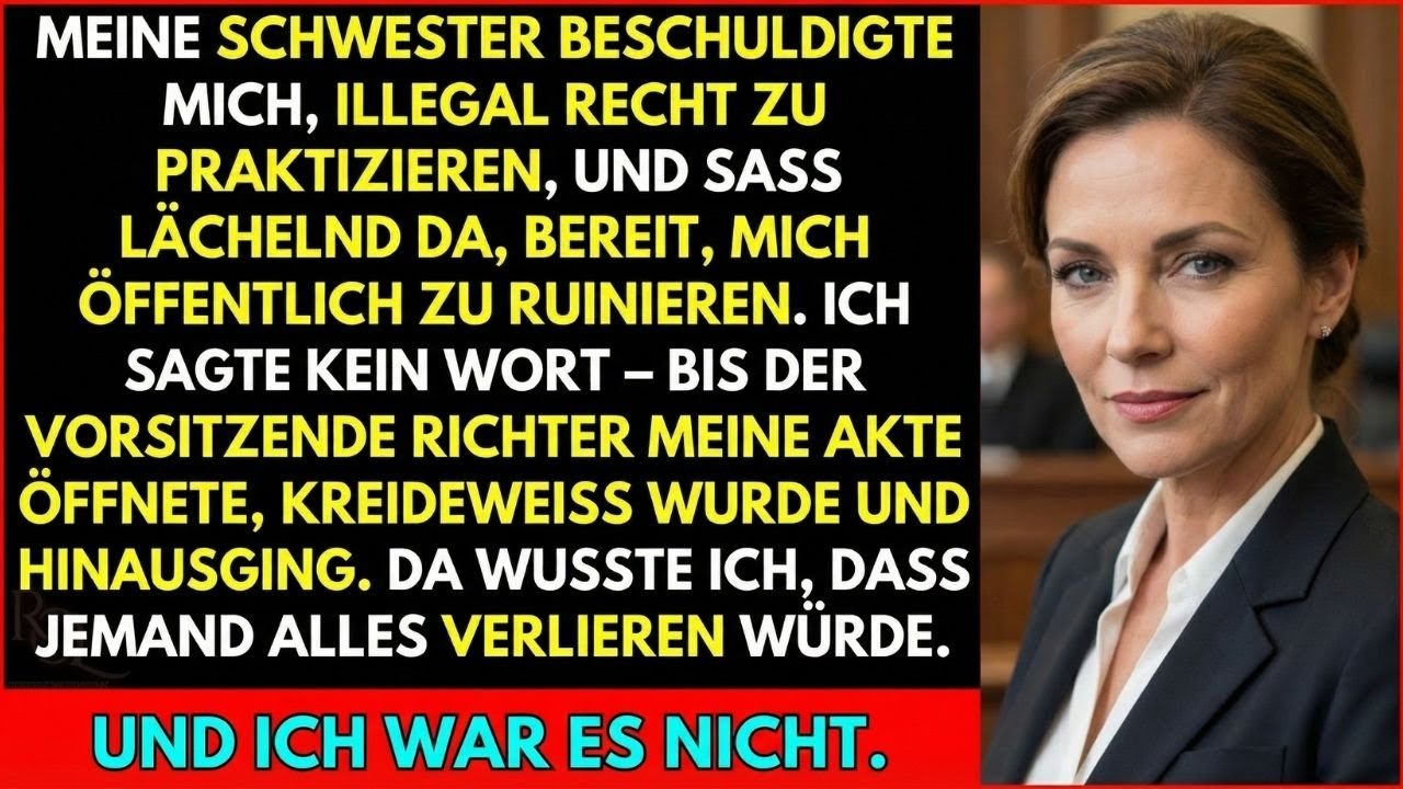 Meine Schwester meldete mich bei der Anwaltskammer – der vorsitzende Richter hatte meine…