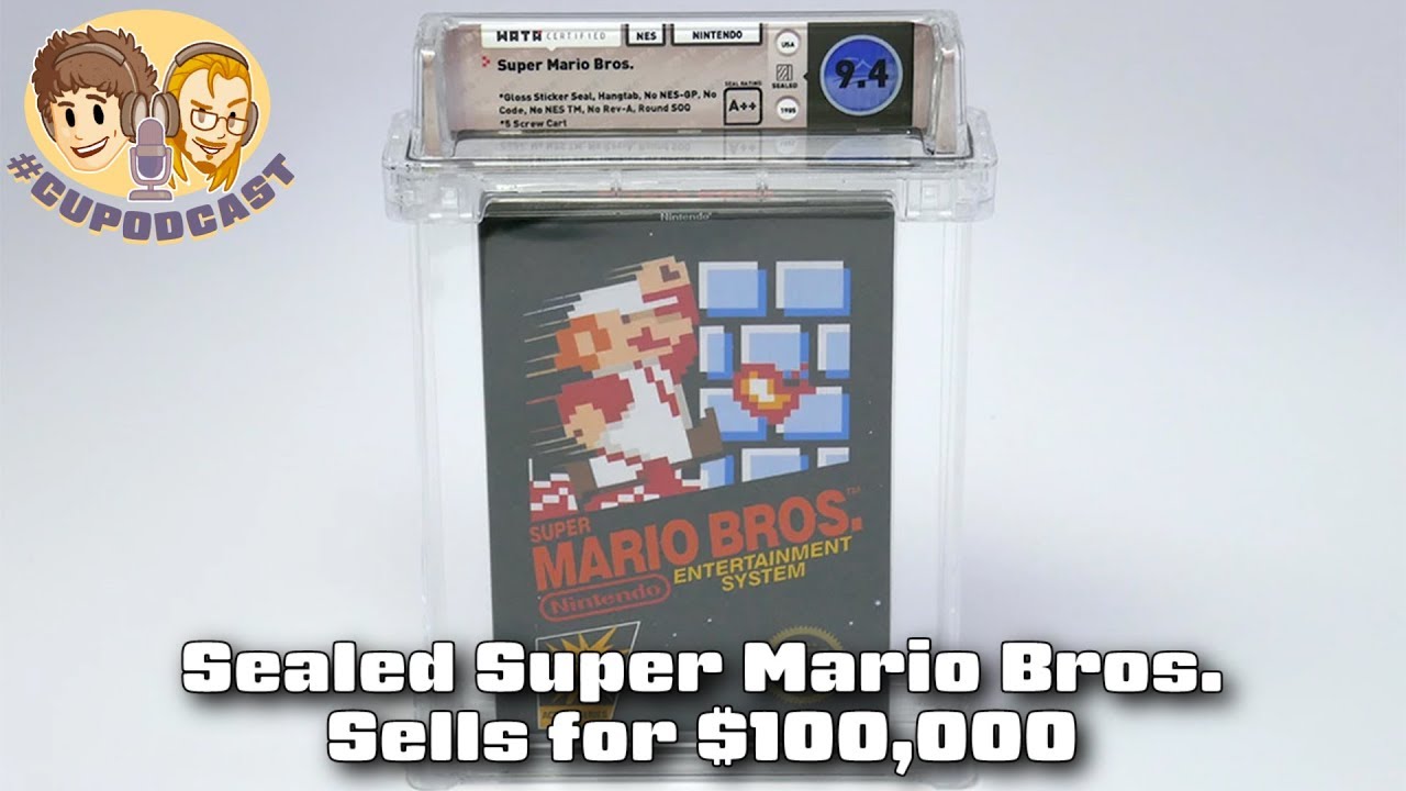 Sealed Super Mario Bros. for NES Sells for $100,000 - YouTube