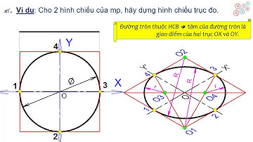 #vekythuat  #vecokhi #engineeringdrawing | Cách vẽ ellipse trong hình chiếu trục đo vuông góc đều.