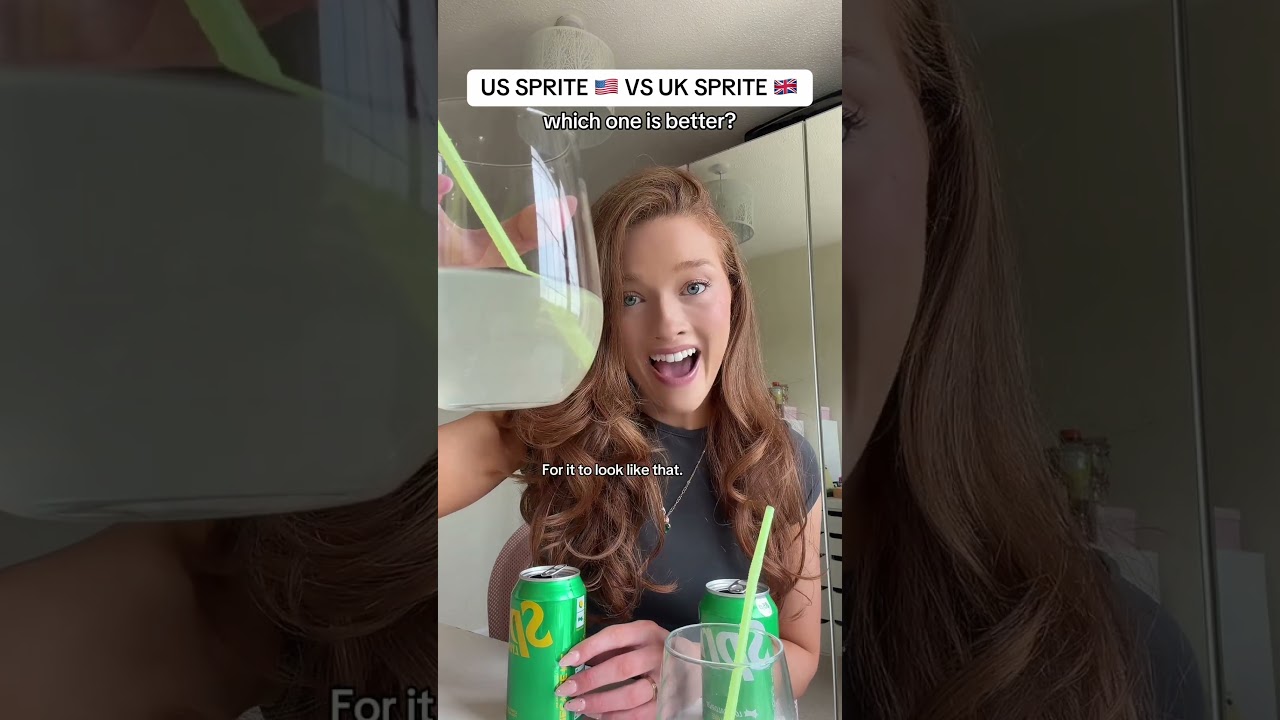 US SPRITE 🇺🇸 VS UK SPRITE 🇬🇧 which one is better? #fyp #sprite #ukvsusa #usa #culturedifference