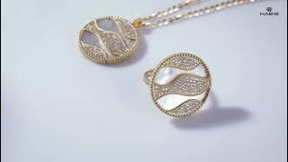 HABIB Mother of Pearl Necklace & Ring Set