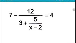 Rasyonel Sayılarda Merdivenli İşlemlerde Bilinmeyeni Bulma Örnek Soru - 1