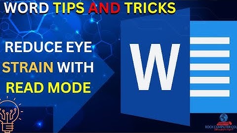 Ms Word Tutorial : Tips And TRICKS : Reduce Eye Strain with Read Mode  in Microsoft Word