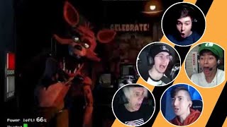 Youtubers Reaccionan al Jumpscare de Foxy | Five Nights at Freddy's