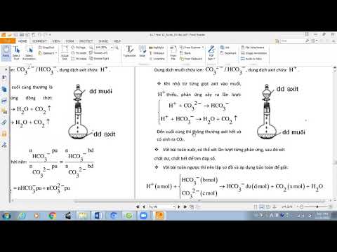 Video 224C_Muối cacbonat tác dụng từ từ với axit - youtube