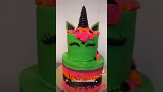 Spooky Unicorn Buttercream Cake - A Cake Decorators Life -The Frostitute Philly