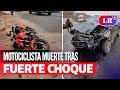 HUACHIPA: motociclista muere y su acompañante queda grave tras fuerte CHOQUE CON CAMIONETA | #LR