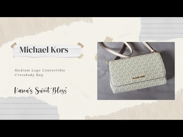 MICHAEL KORS PINK MEDIUM LOGO CONVERTIBLE CROSSBODY BAG UNBOXING