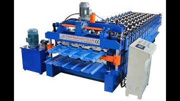 double layer roll forming machine, glazed and trapezoidal