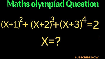 Nice maths olympiad question | How to solve quadratic equation | (x+1) ^2+(x+2) ^3+(x+3) ^3=2 find x