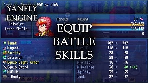 YEP.90 - Equip Battle Skills - RPG Maker MV