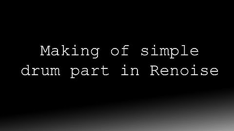 Renoise Show - Making of simple drum part with Steven Slate Drums. Tutorial.