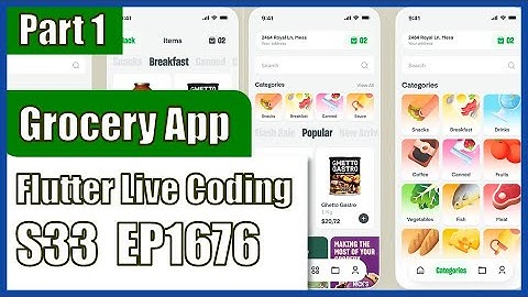 [Flutter] Flutter Live Coding EP1676 (Grocery App UI Part 1)
