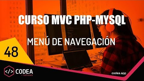 Menu de navegación Curso MVC PHP-MySQL Página Web Administrable para tienda de cómputo