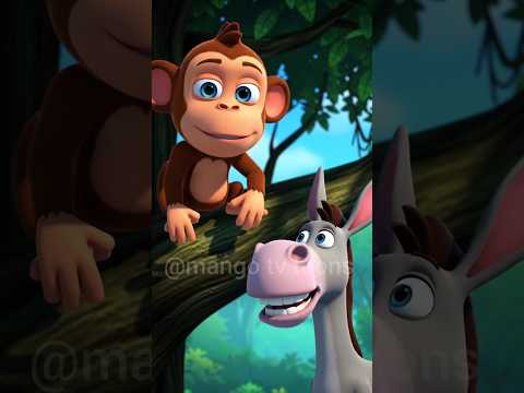 बंदर और गधा #youtubeshorts #cartoon #trending #sorts #cartoonshorts