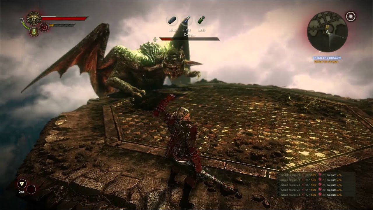 The Witcher 2: Fight against Saskia [Dark Mode]