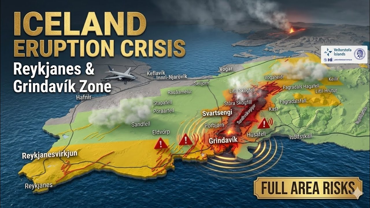 IMO Update (26/5/2026): Iceland Svartsengi-Eldvorp Volcanic System, Magma Rise, Risk Assessment — Eldvorp — video poster