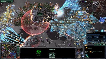 MASSIVE Starcraft Team Battle: Power of Protoss Mothership