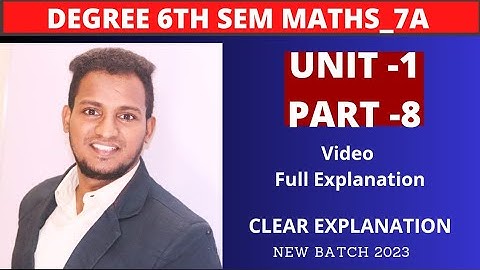 6TH SEM MATHS_7A UNIT 1 PART 8 l #shorttricks4u #degree Contact 9581234093