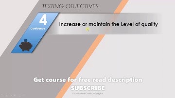 ISTQB- 5 Typical Objectives of Testing : ISTQB Foundation level 2018 training
