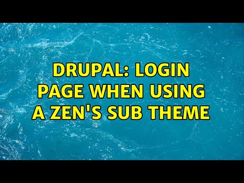 Drupal: Login page when using a Zen's sub theme