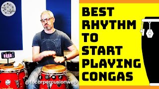 Best Rhythm to Start Playing Congas | Easy Conga Rhythms for Beginners #percussion #congas