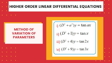 Solve (D^2+a^2)y=tanax by the Method of Variation of Parameters