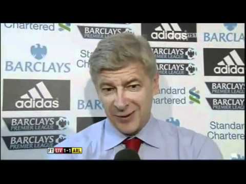 Liverpool 1-1 Arsenal Arsene Wenger Reaction