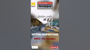 Mythic (MG42 - The Campaign) Inspection is outrageous 🔥🔥😱 ...! #codm #codmobile #cod