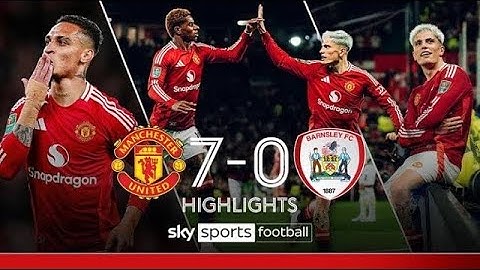 Man United vs Barnsley 7-0 Highlights | EFL Cup