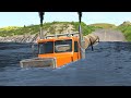 Trucks vs River – BeamNG.Drive