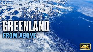 Greenland From Above: Glaciers & Ice Fields | 4K Window View