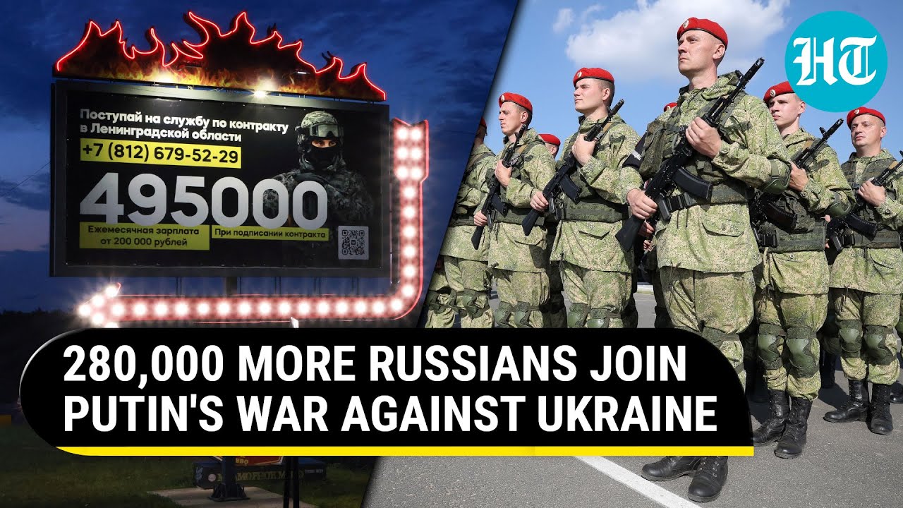 Putin's War Gets Massive Boost; Russian Army Recruits 280,000 More As  Offensive Grinds On - YouTube