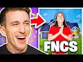 I played fncs at my duos house