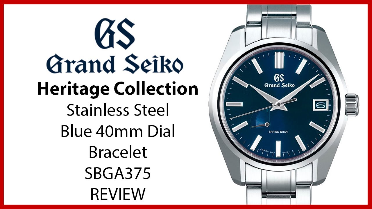 Grand Seiko Heritage Collection Stainless Steel Blue 40mm Dial Bracelet 