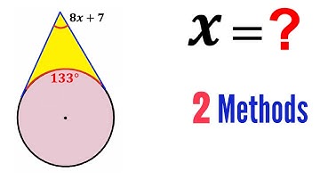 Can you find the value of X? | (Circle) | #math #maths | #geometry