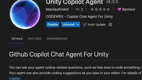 Install CodeWRX Unity Copilot Agent to Assist in Development