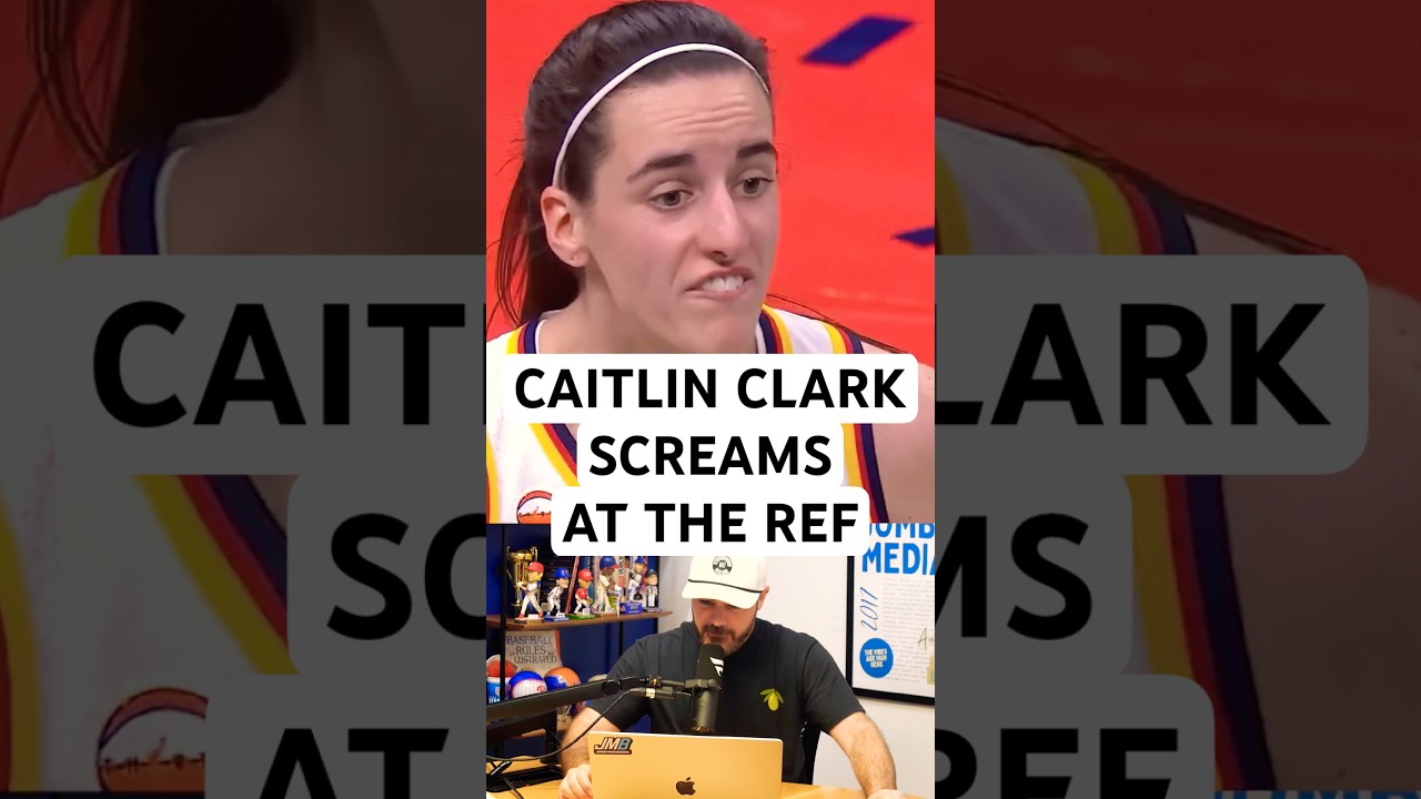 Caitlin Clark screams at the referee over a no-call, a breakdown #basketball #wnba #caitlinclark