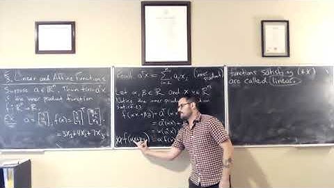 Linear Algebra & Multivariable Calculus - Linear and Affine Functions