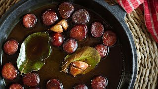 Chorizo in Red Wine Tapas Recipe | Chorizo al Vino Tinto