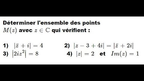 Les nombres complexe 15 : Exercice d