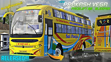 New Prakash Vega Facelift Bs6 Sleeper Bus Mod Released For Bussid ll Download Mod llBeast Gaming 2.0
