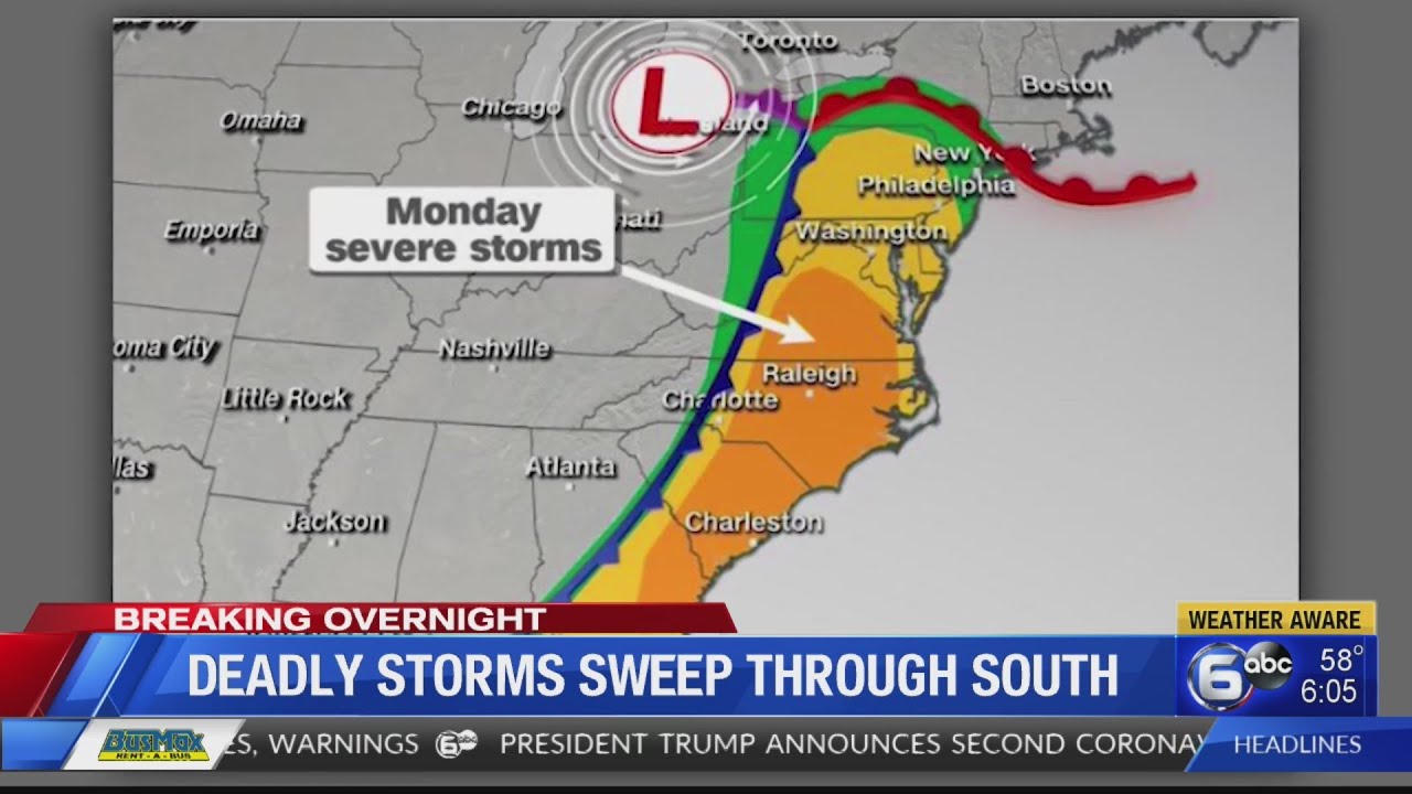 Easter storms sweep South, killing at least 18 people - YouTube