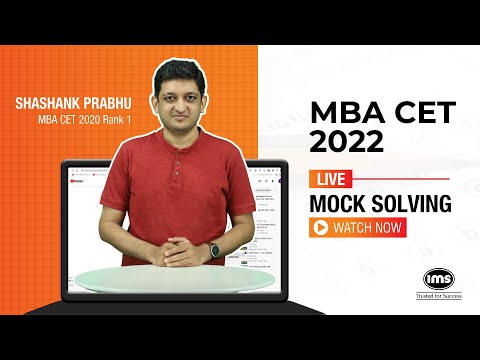 ?MBA CET 2022 Live Mock Solving by CET 2020 Rank 1 - ft. Shashank Prabhu