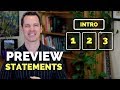 Effective Preview Statements in Presentations